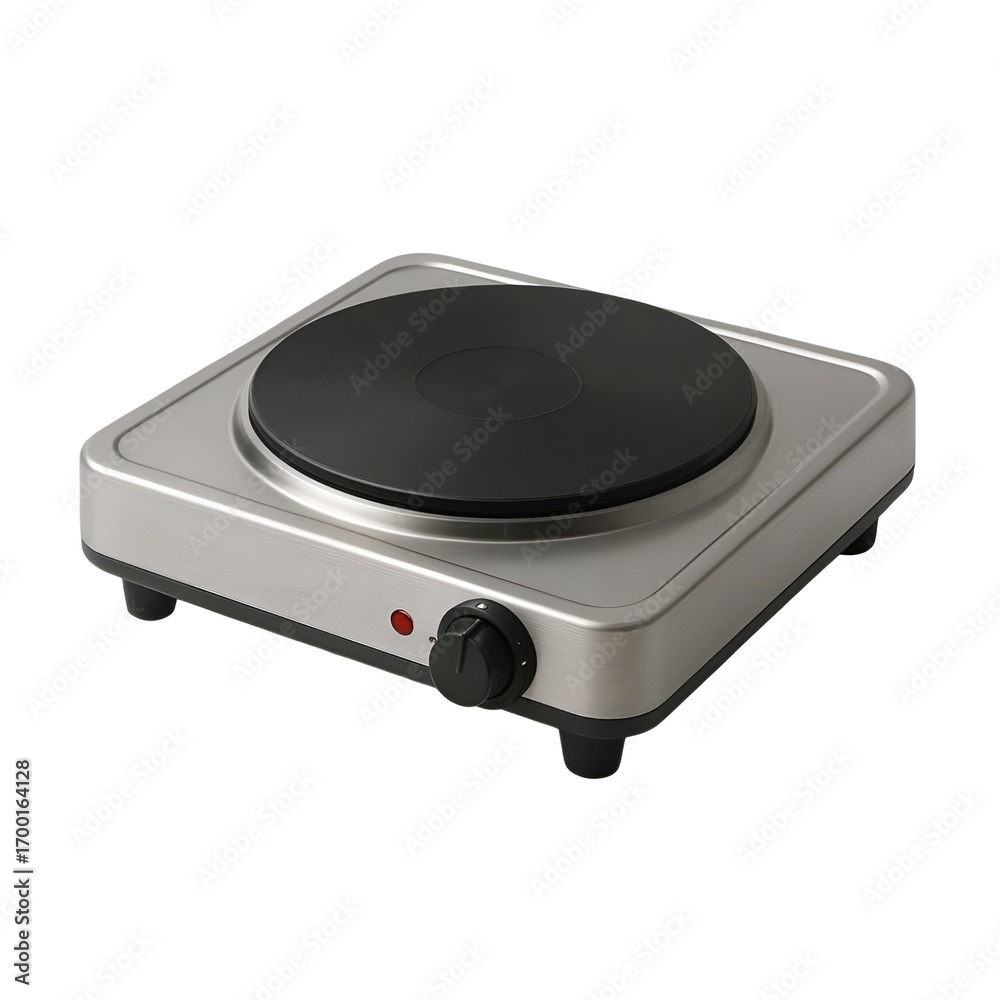 Fototapeta premium Electric Hot Plate Isolated on White Background