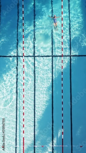 Wallpaper Mural Outdoor Pool Swimming People Laps and Lanes Summer Drone Torontodigital.ca
