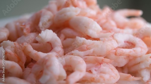 Close up of cooked shrimp on plate