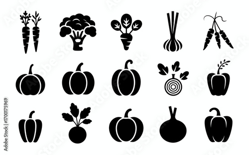 Vector art of collection of various vegetables
