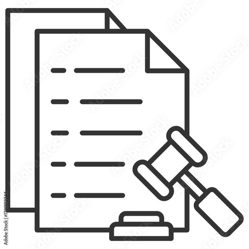 Power Of Attorney Outline Icon
