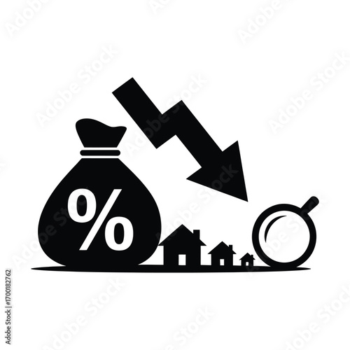 Financial crisis and housing market decline iconography