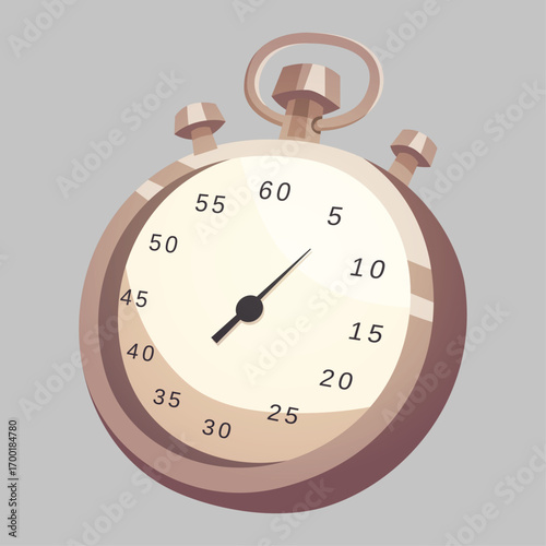 Timeless analog stopwatch icon for precise timekeeping and event measurement