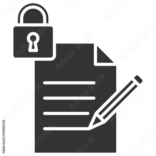 Non-Disclosure Agreement Glyph Icon