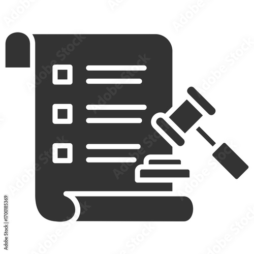 Court Order Glyph Icon
