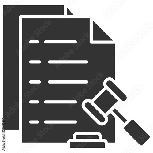 Power Of Attorney Glyph Icon