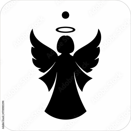 Angel silhouette graphic design