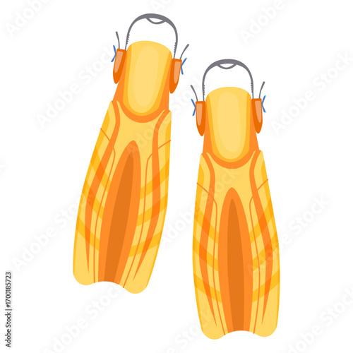 A  swimming fins for diving or snorkeling