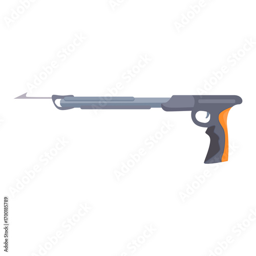 Isolated speargun weapon for underwater fishing and diving