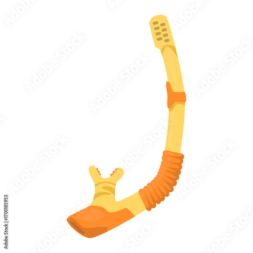 Isolated snorkel icon for underwater swimming and summer vacation activities