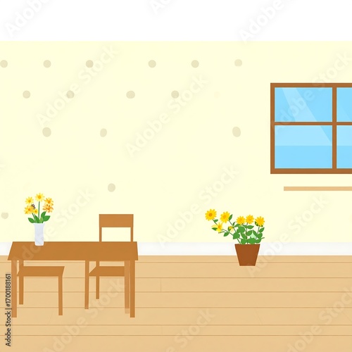 Simple room with table and chairs