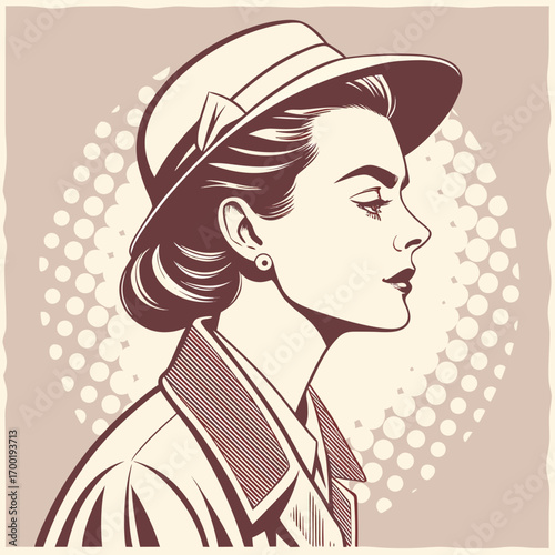 a women portrait in hat