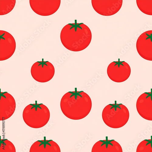 Simple tomato pattern on a pale background
