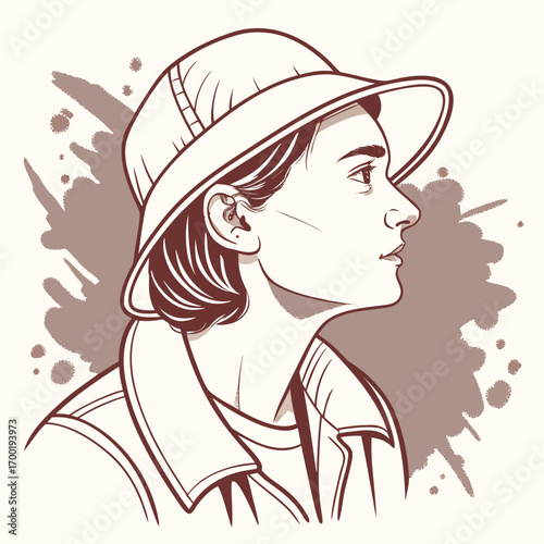 girl with hat