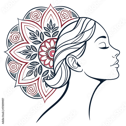woman with flowers