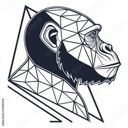 Geometric Gorilla Symbol
