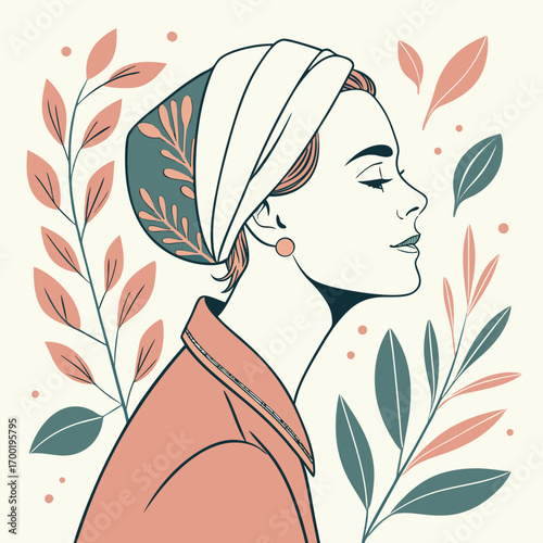 women vector portrait