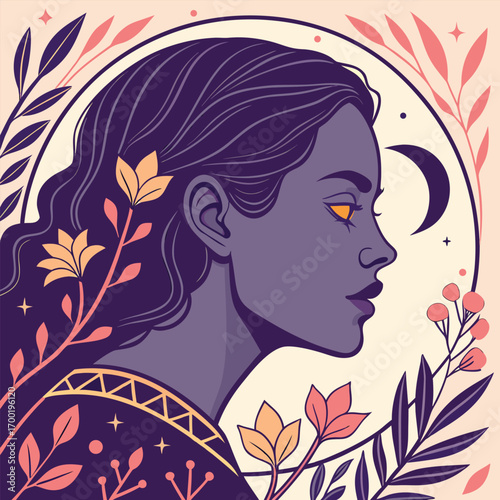 girl with flowers