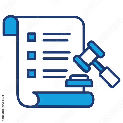 Court Order Blue Icon