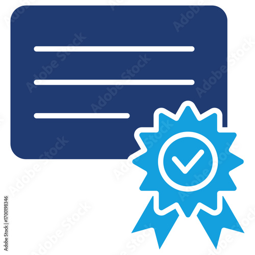 Patent Flat Blue Icon