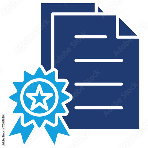 Affidavit Flat Blue Icon