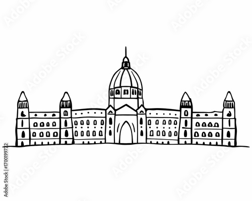 Creative details Parliament Vector Illustration | Government Building and Legislative Assembly Icon