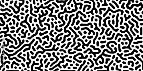 Seamless vector illustration of a leopard skin texture pattern with black and brown color, ideal for textile design or animal print wallpaper. Collection of turing abstract seamless pattern. zebra