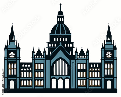Creative details Parliament Vector Illustration | Government Building and Legislative Assembly Icon