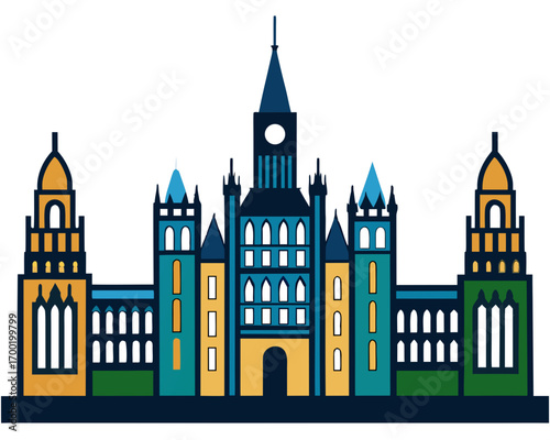 Creative details Parliament Vector Illustration | Government Building and Legislative Assembly Icon
