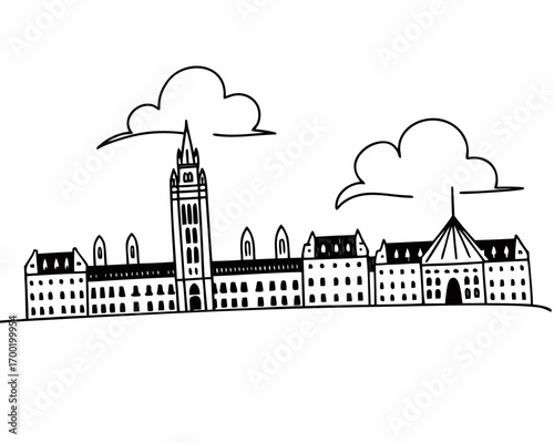 Creative details Parliament Vector Illustration | Government Building and Legislative Assembly Icon