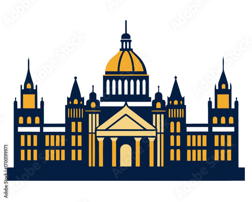 Creative details Parliament Vector Illustration | Government Building and Legislative Assembly Icon