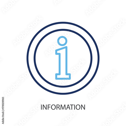 Information thin line vector icon.