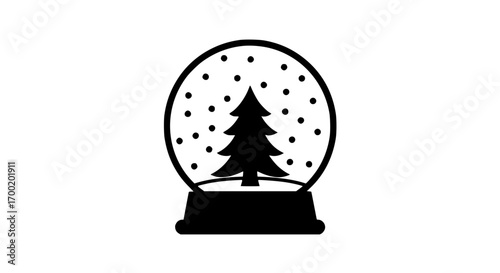 Snow globe with plain tree 