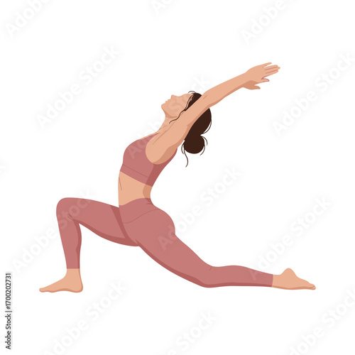 Radiant Wellness: A graceful woman embodies serenity through a yoga pose, radiating the harmony of inner peace and physical well-being.