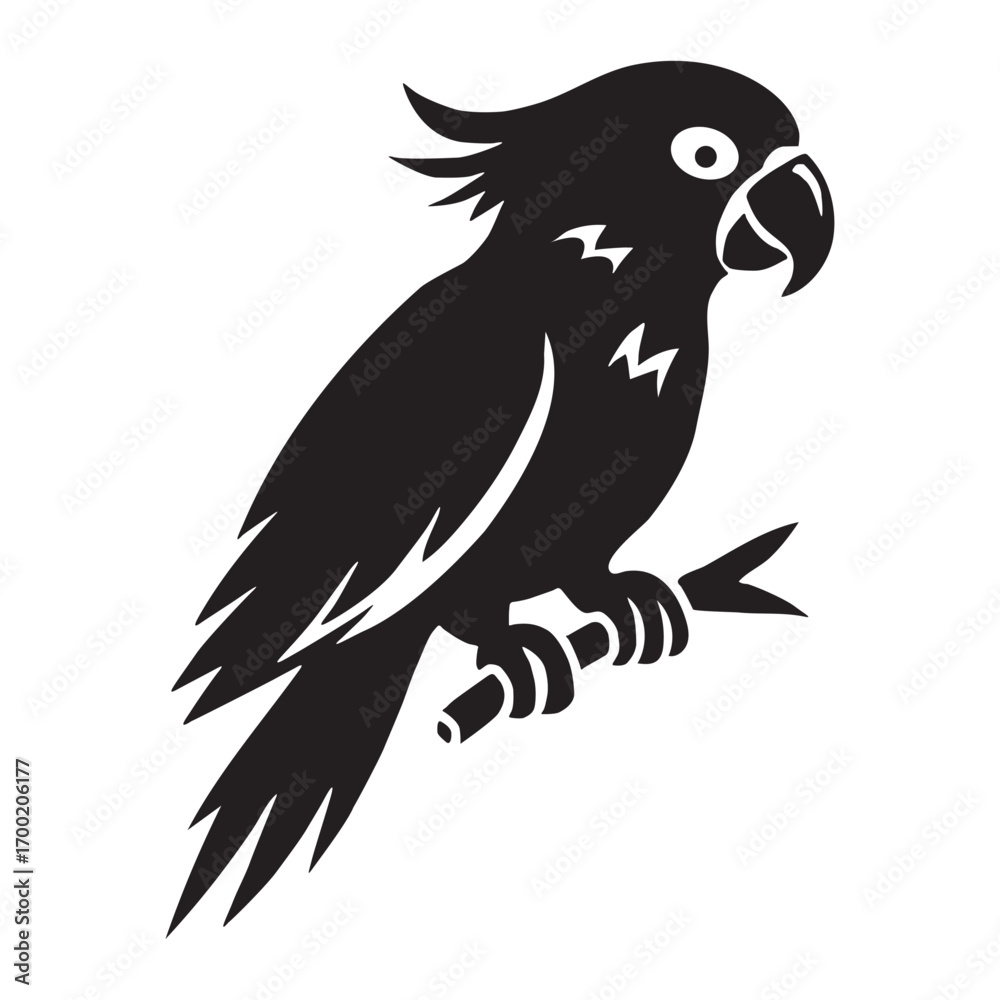 Obraz premium parrot vector silhouette