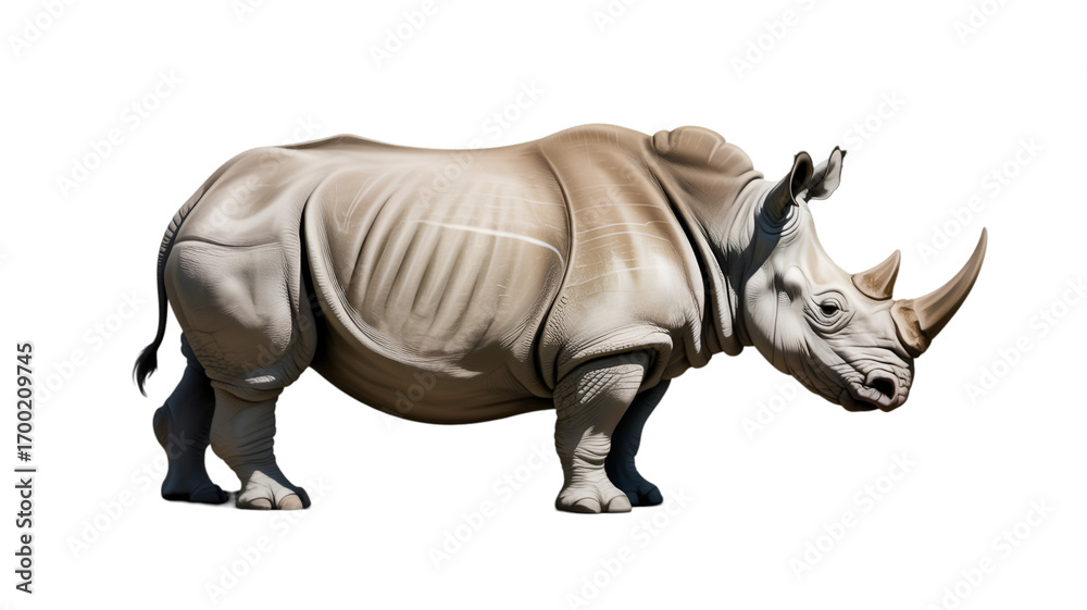 rhino isolated on white background rhino isolated on white background