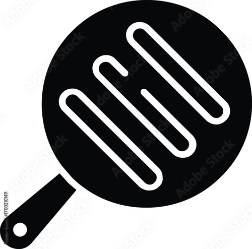 a grill pan vector icon
