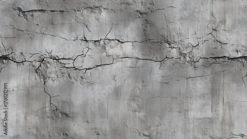 Fototapeta samoprzylepna Popękana ściana betonowa – realistyczna faktura i detale