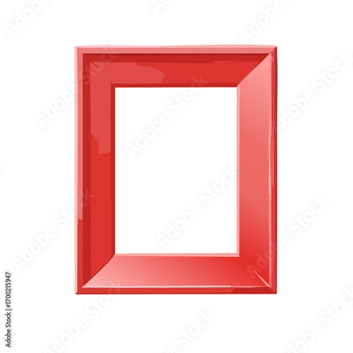 Red Picture Frame Isolated ...