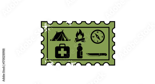 Camping Essentials Stamp Adventure Awaits!