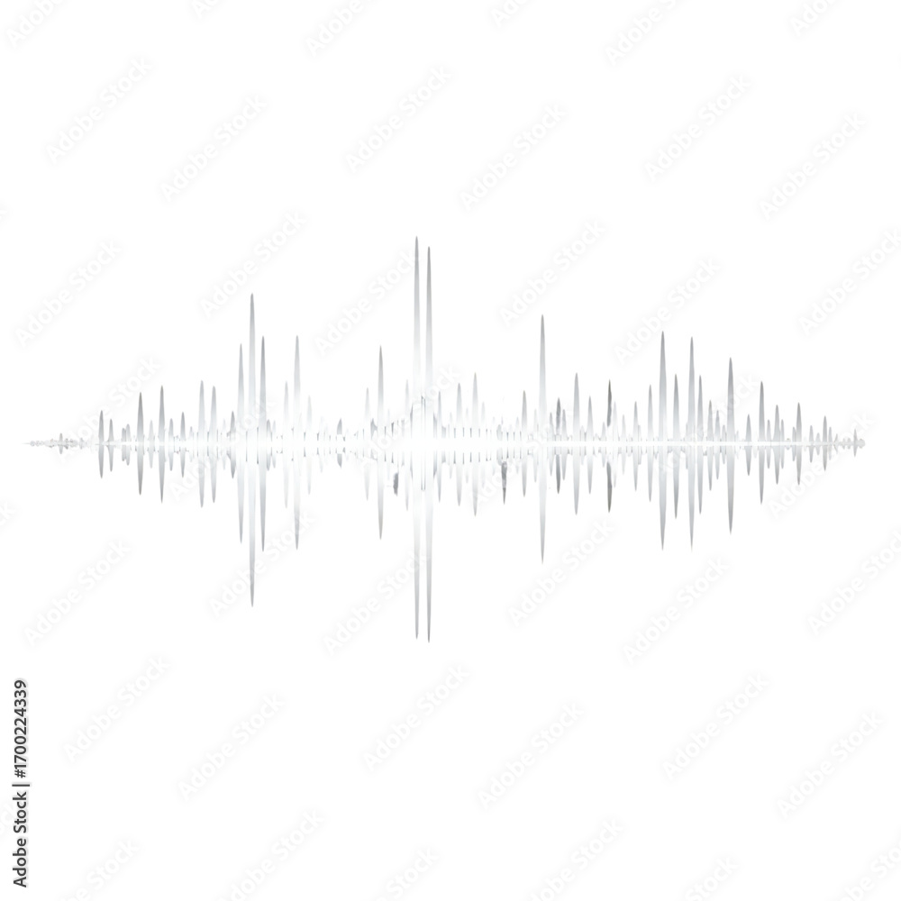 Obraz premium Audio waveform visual representation for sound design isolated PNG with Transparent Background