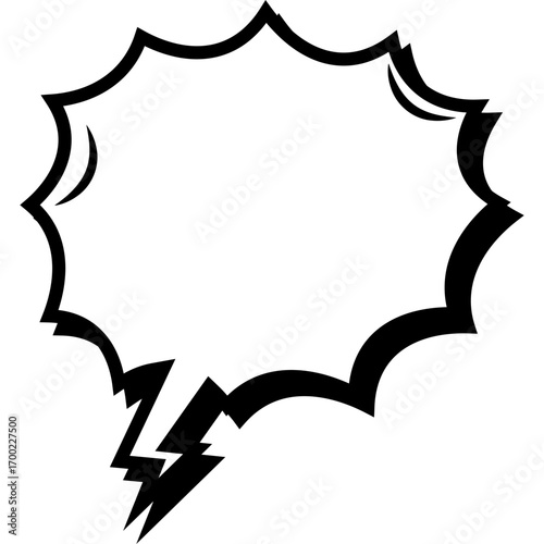 Speech Bubble or Talk bubble. Retro Empty Comic Speech Bubble Icon