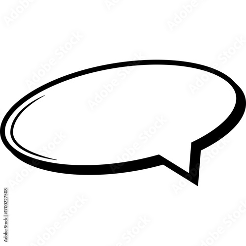 Speech Bubble or Talk bubble. Retro Empty Comic Speech Bubble Icon
