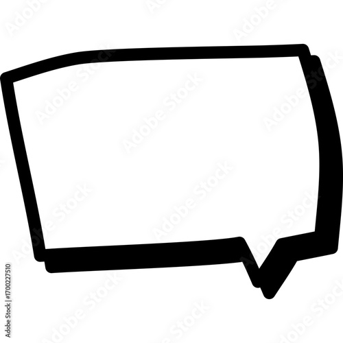 Speech Bubble or Talk bubble. Retro Empty Comic Speech Bubble Icon
