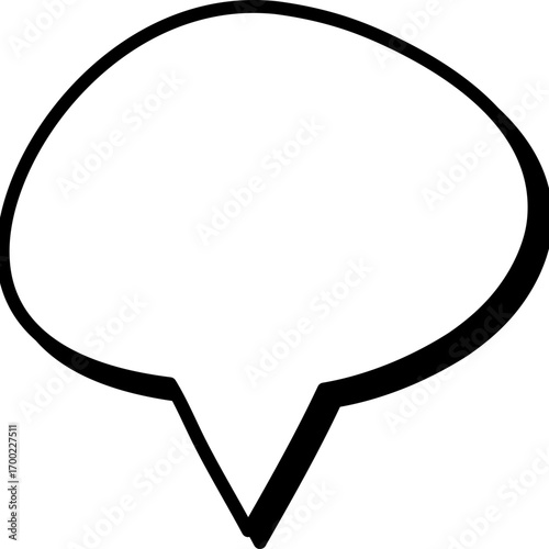 Speech Bubble or Talk bubble. Retro Empty Comic Speech Bubble Icon
