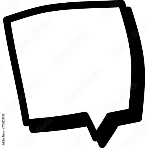 Speech Bubble or Talk bubble. Retro Empty Comic Speech Bubble Icon