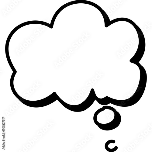 Speech Bubble or Talk bubble. Retro Empty Comic Speech Bubble Icon