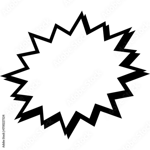 Speech Bubble or Talk bubble. Retro Empty Comic Speech Bubble Icon