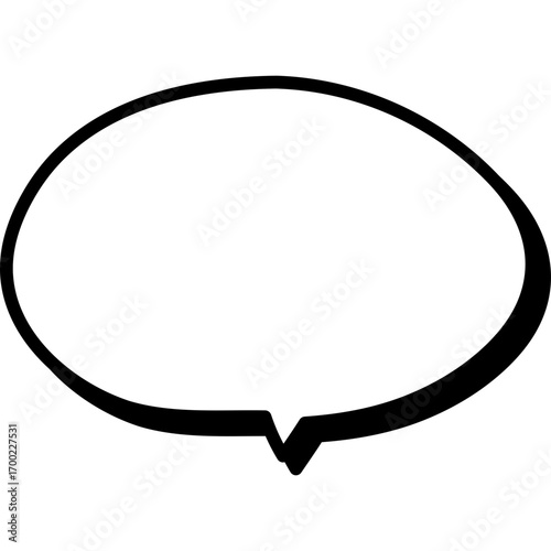 Speech Bubble or Talk bubble. Retro Empty Comic Speech Bubble Icon