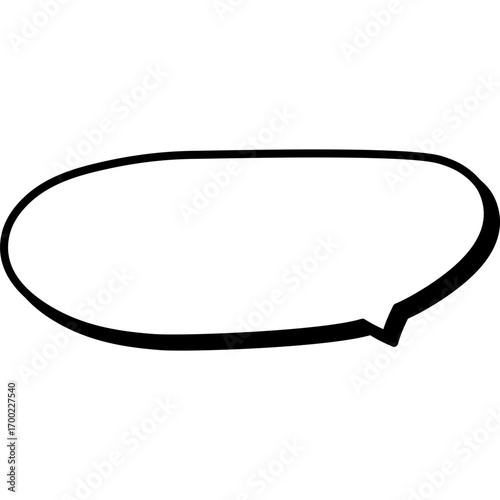 Speech Bubble or Talk bubble. Retro Empty Comic Speech Bubble Icon
